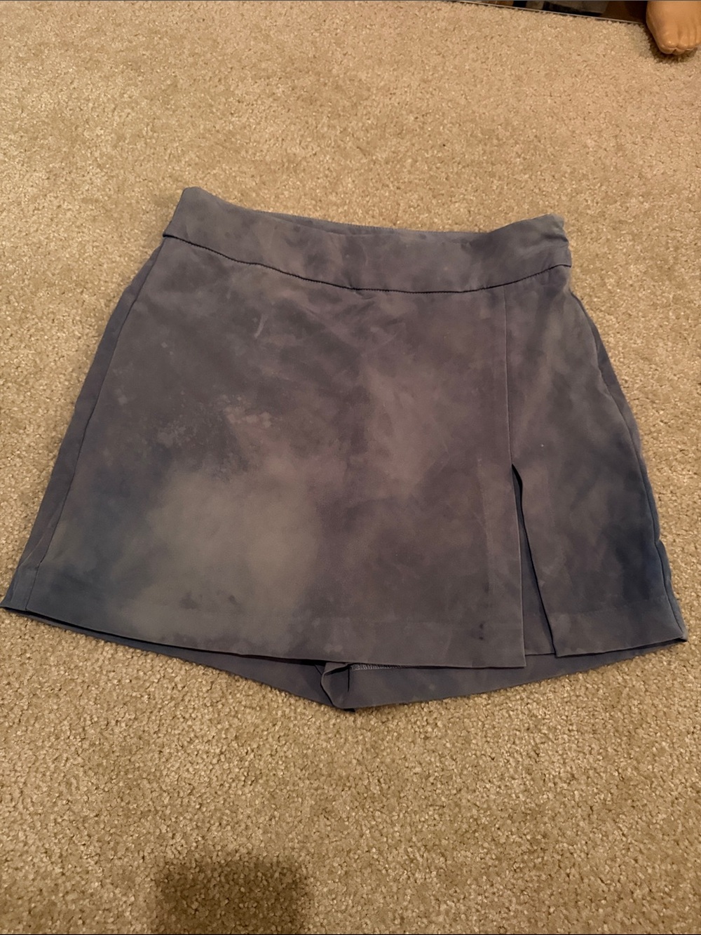 Love tree tie dye acid wash Women's Blue  Skort Shorts